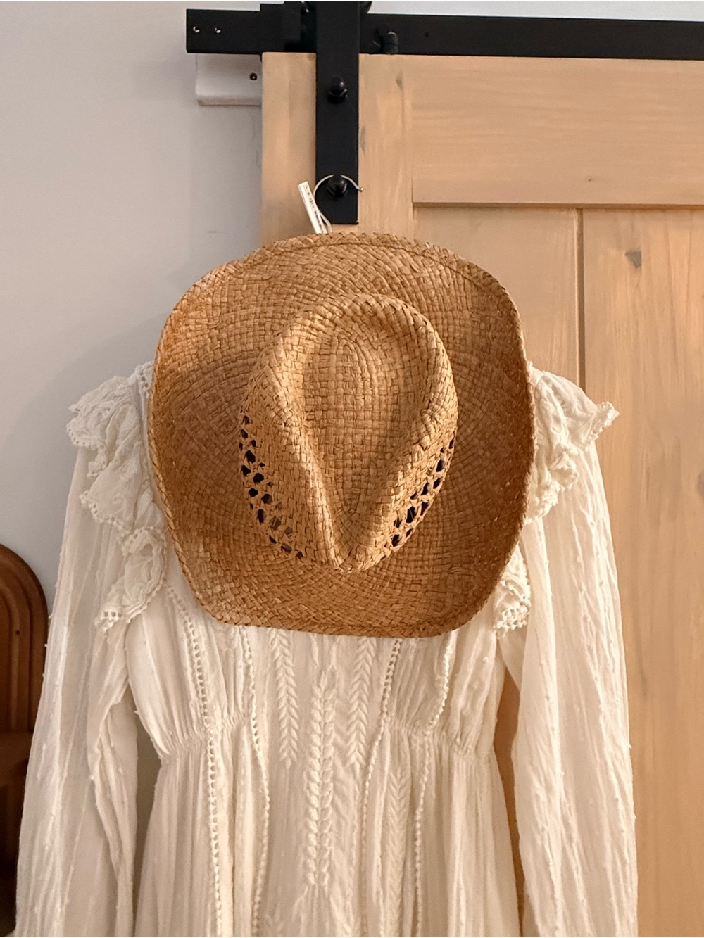 Aritzia BASK Open-Weave Straw Hat β Tan